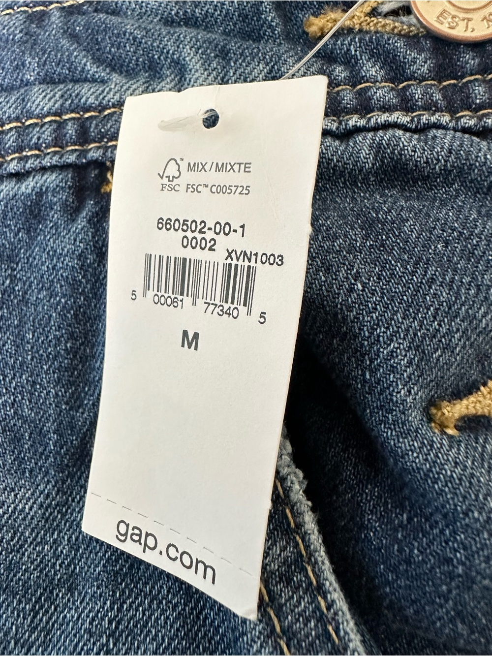 GAP Women's Slouchy Overalls In Medium Indigo Size Medium - Picture 9 of 11